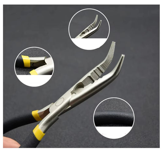 1Pcs Stainless Steel Fishing Pliers Stainless Steel Multi Function Hook Removal Line Cutting Bent Or Straight Nose