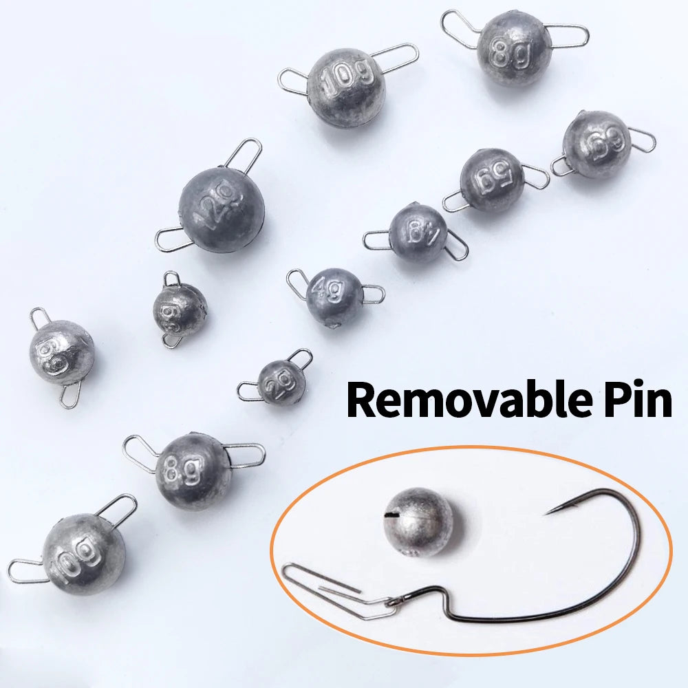 50/40/35 Cannonball Fishing Weights Sinkers Quick Set Up Jig Head Ball Sinker Cheburashka Weight for Bass Trout Pike Perch Pesca