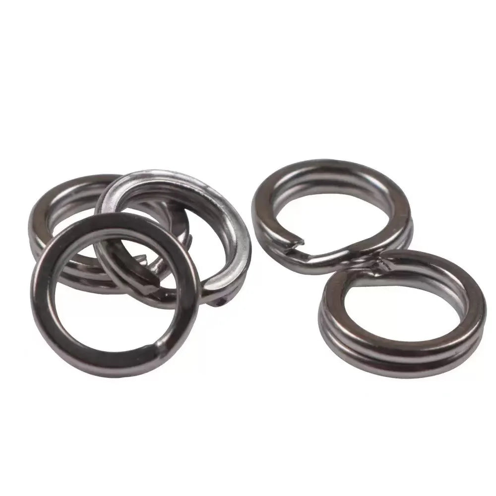 100pcs/lot Fishing Split Rings Swivel Lure Connector Tackle Barrel Fishing Connector Carp Fishing Accessories Rolling Swivels