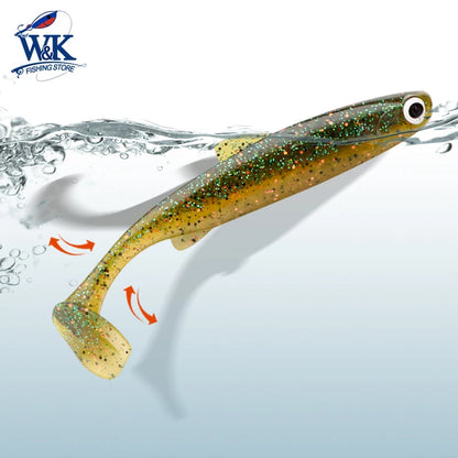 2024 New Soft Bait 5 size Hoduller Swimbait for Pike Zander Snook Perch Fishing Lures with 3D EYES JIG Head Rig Soft Lure