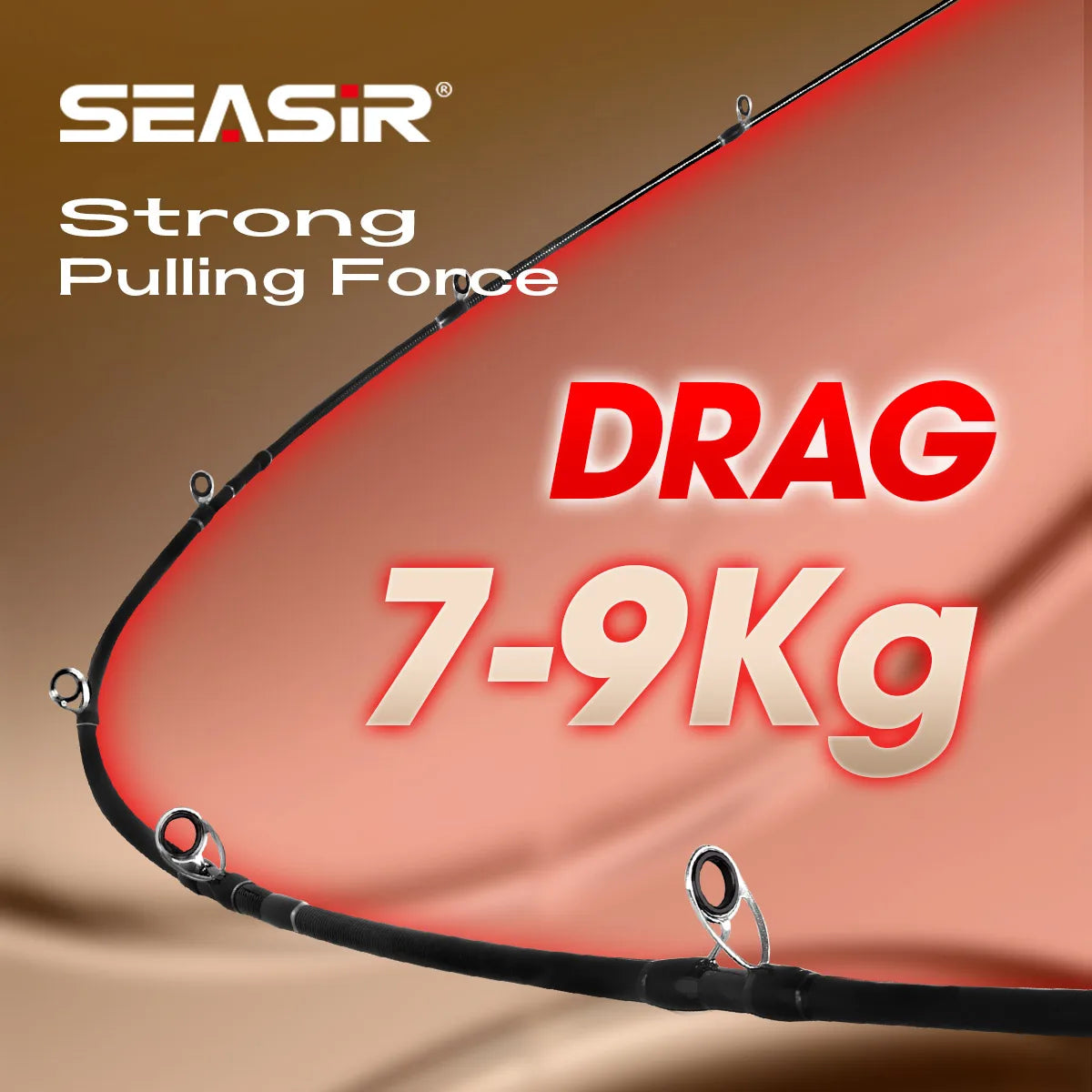 Seasir Salminus XF M/MH Spining&Casting Fishing Rod FUJI O Guide Rings 1.83M Drag 7-9KG 4-Piece Heavy Power All-Round Travel Rod