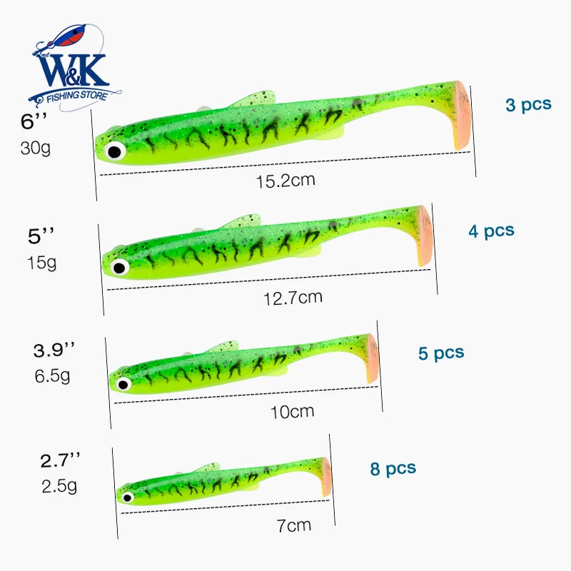 2024 New Soft Bait 5 size Hoduller Swimbait for Pike Zander Snook Perch Fishing Lures with 3D EYES JIG Head Rig Soft Lure