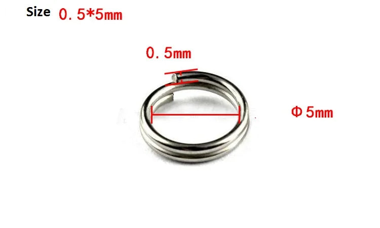 100pcs/lot Fishing Split Rings Swivel Lure Connector Tackle Barrel Fishing Connector Carp Fishing Accessories Rolling Swivels