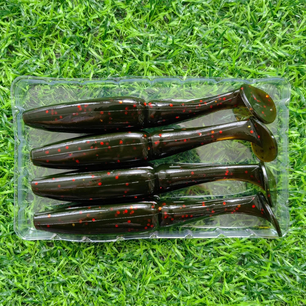 MUKUN 4pcs 11cm 12g Pesca Fishing Lures Leurre Souple Soft Bass Silicone Bait Isca Artificial Fishing Wobbler
