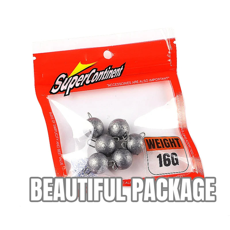 Supercontinent Cheburashka Sinker Fishing Jig Head Bullet Weights Soft Lure Group 2g4g6g8g10g12g14g16g18gHook Aggravated