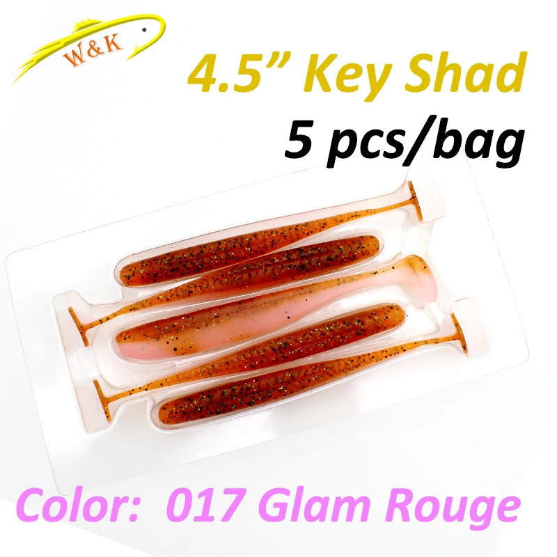 4.5 Inch Super Swimbait for Pike Bass Zander Fishing Shad at 5 PCS Texas RIG Soft Bait Colorfully Swing