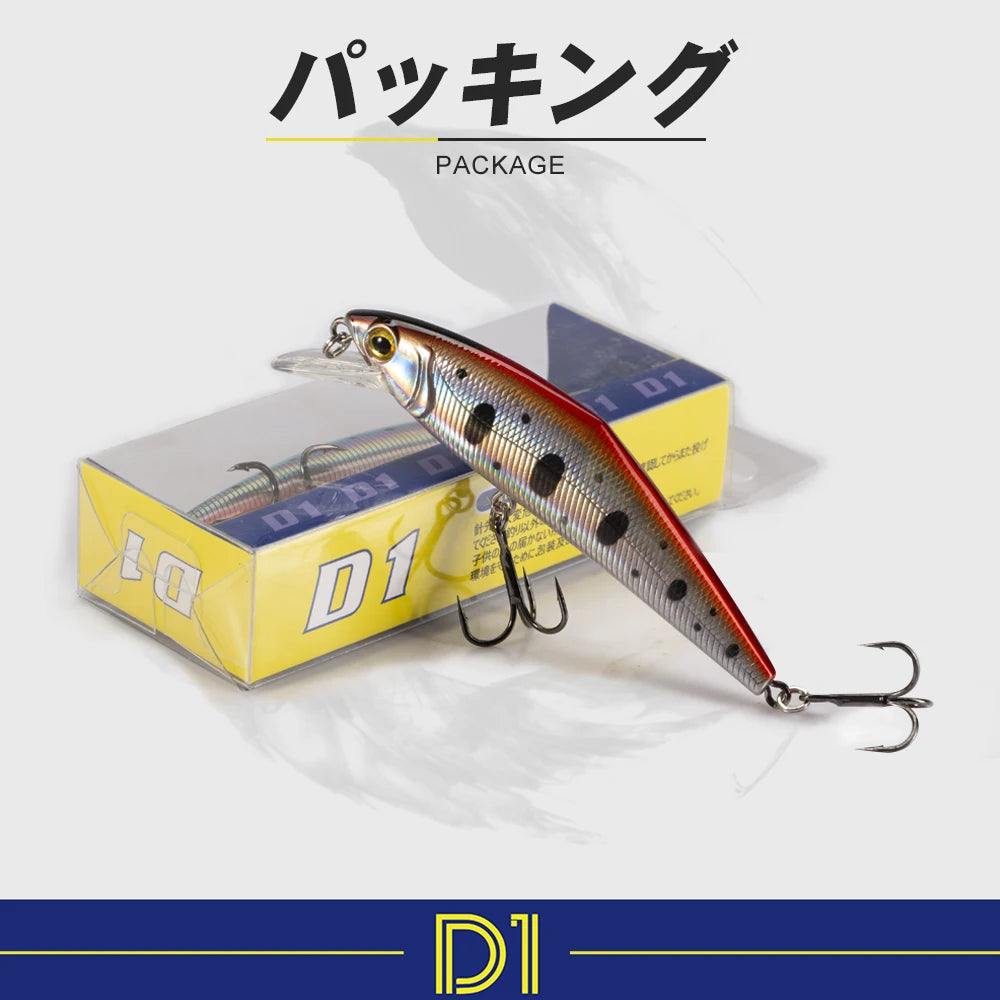 D1 Stream Fishing Lure 85mm 14.7g 63mm 7.5g Heavy Sinking Small Minnow  D-CONTACT Artificial Bait For Trout Perch  DT5030
