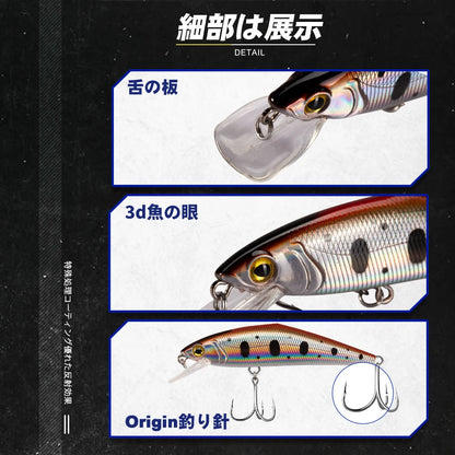 D1 Stream Fishing Lure 85mm 14.7g 63mm 7.5g Heavy Sinking Small Minnow  D-CONTACT Artificial Bait For Trout Perch  DT5030