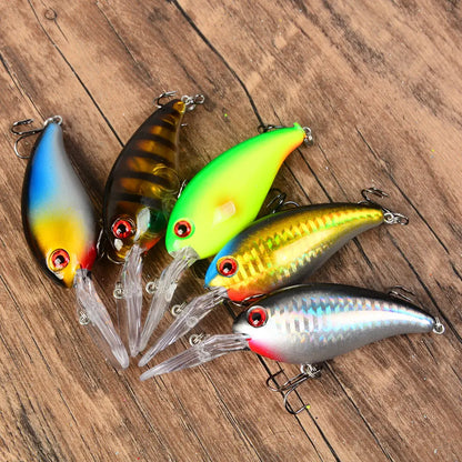 5pcs CrankBait Plastic Hard Lures Floating Fishing Baits, Crankbait, Wobblers