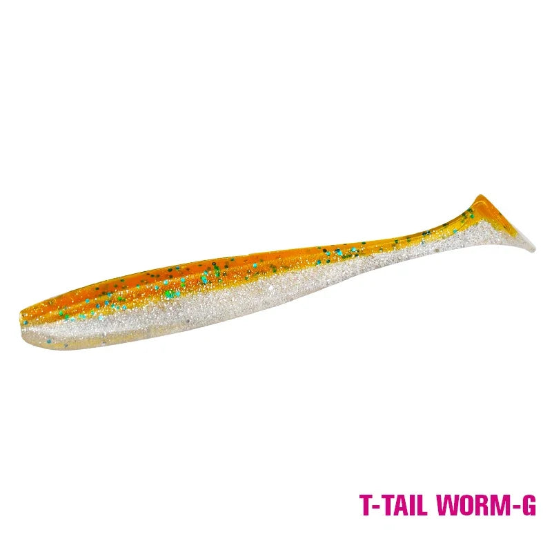 TSURINOYA NEW SIZE 100mm 120mm T Tail Worm Soft Lures Easy Shiner Artificial Soft Baits Odor Added For Bass Fishing Wobblers