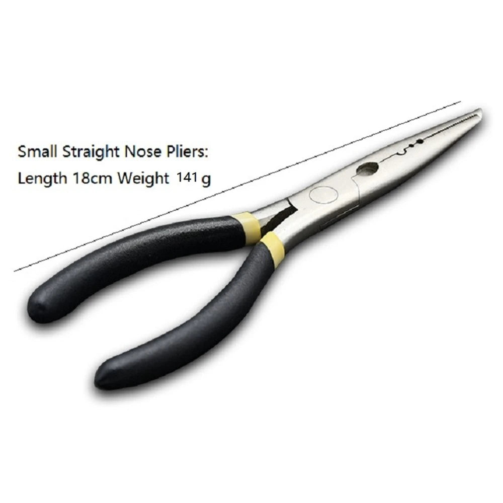1Pcs Stainless Steel Fishing Pliers Stainless Steel Multi Function Hook Removal Line Cutting Bent Or Straight Nose