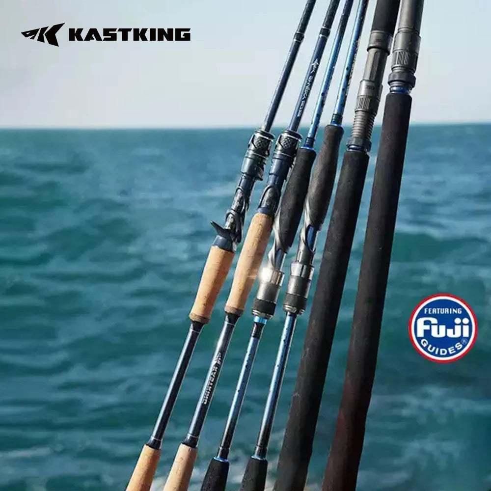 KastKing Sharky Ultra Carbon Spinning Casting Rods FUJI F+SIC Guide Rings 2.28/2.43/2.9m Freshwater Saltwater Fishing Rod