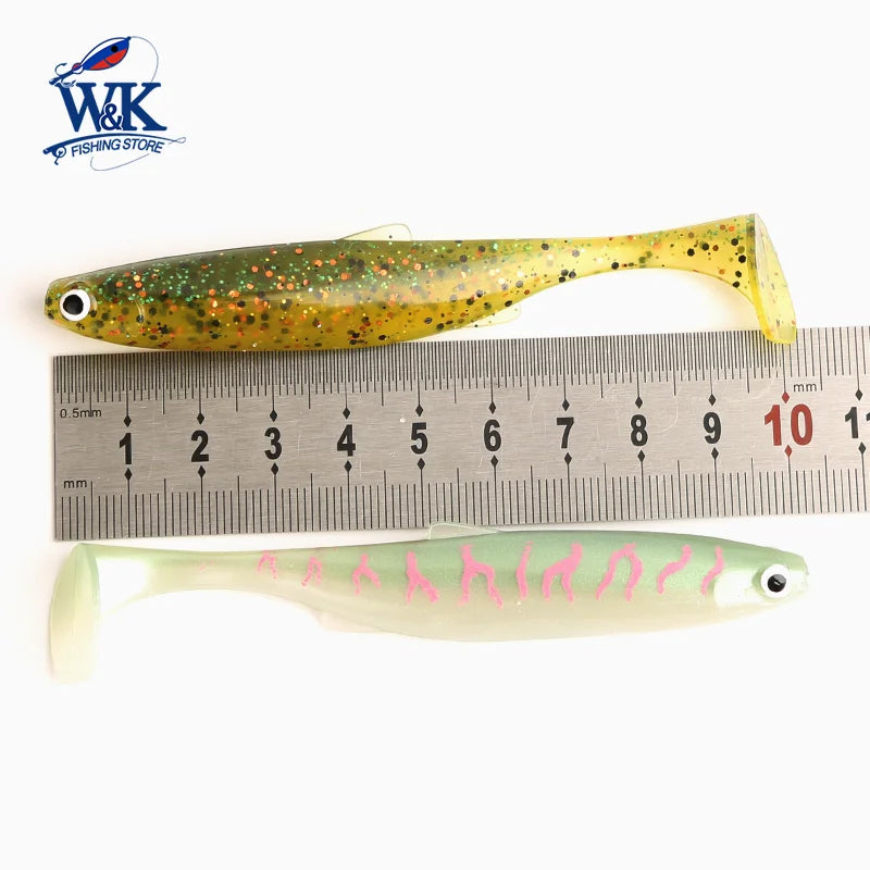 Zander Snook Fishing Lures 10cm Swimbait for Freshwater Fish Paddle Tail Soft Bait at Worm Sinker Rig Hoduller Shad New Color