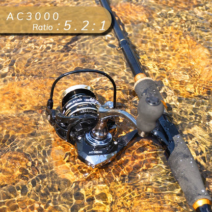 DEUKIO Fishing Rod Reel Combo 1.8 2.1m Carbon Fiber Spinning Rod and 5.2:1 Spinning Reel Set Max Drag 8kg for Fresh Saltwater