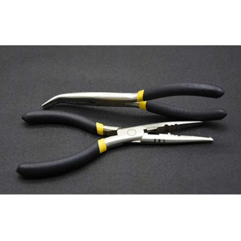 1Pcs Stainless Steel Fishing Pliers Stainless Steel Multi Function Hook Removal Line Cutting Bent Or Straight Nose