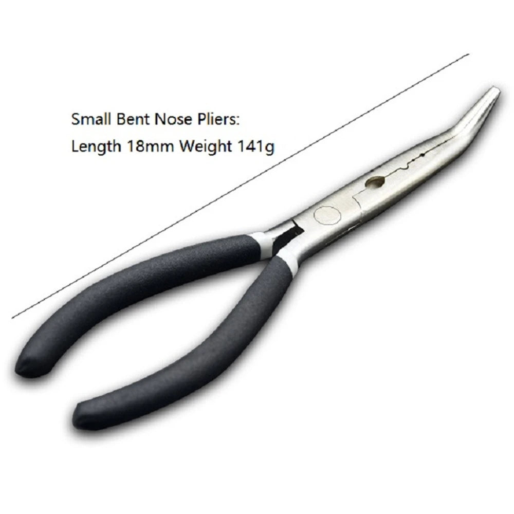 1Pcs Stainless Steel Fishing Pliers Stainless Steel Multi Function Hook Removal Line Cutting Bent Or Straight Nose