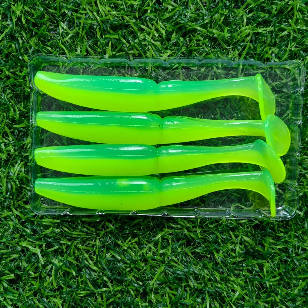 MUKUN 4pcs 11cm 12g Pesca Fishing Lures Leurre Souple Soft Bass Silicone Bait Isca Artificial Fishing Wobbler
