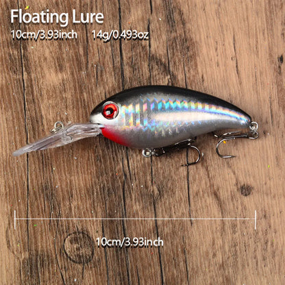 5pcs CrankBait Plastic Hard Lures Floating Fishing Baits, Crankbait, Wobblers